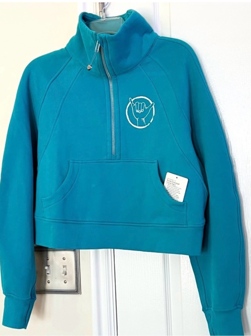 Lululemon Scuba Hawaii Aloha Funnel Neck Scuba Half Zip Shaka - Picture 3 of 11